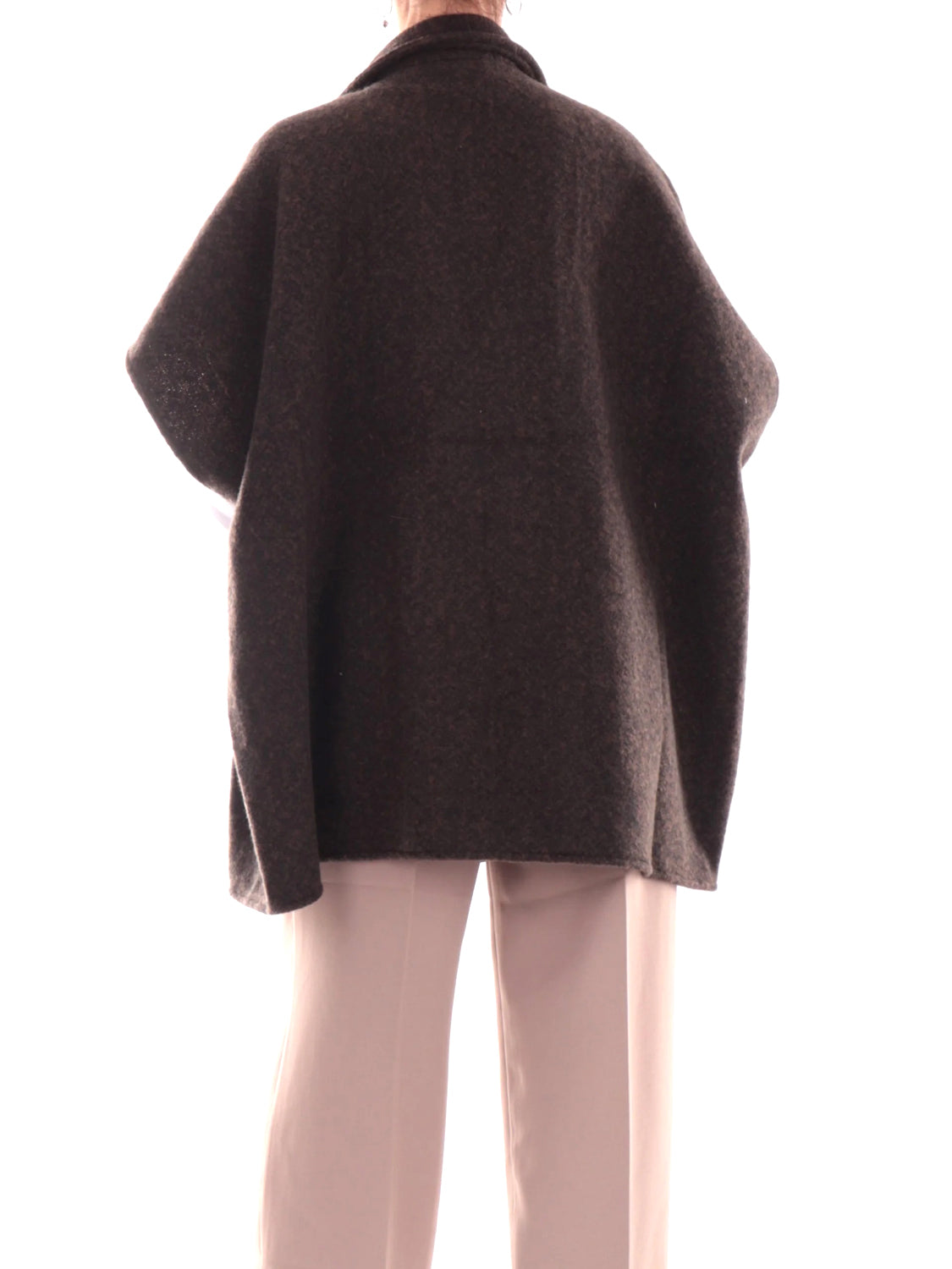 LIU JO SOFT1 Poncho Gilet Liu Jo - Marrone Chevron Nero/T.Moro