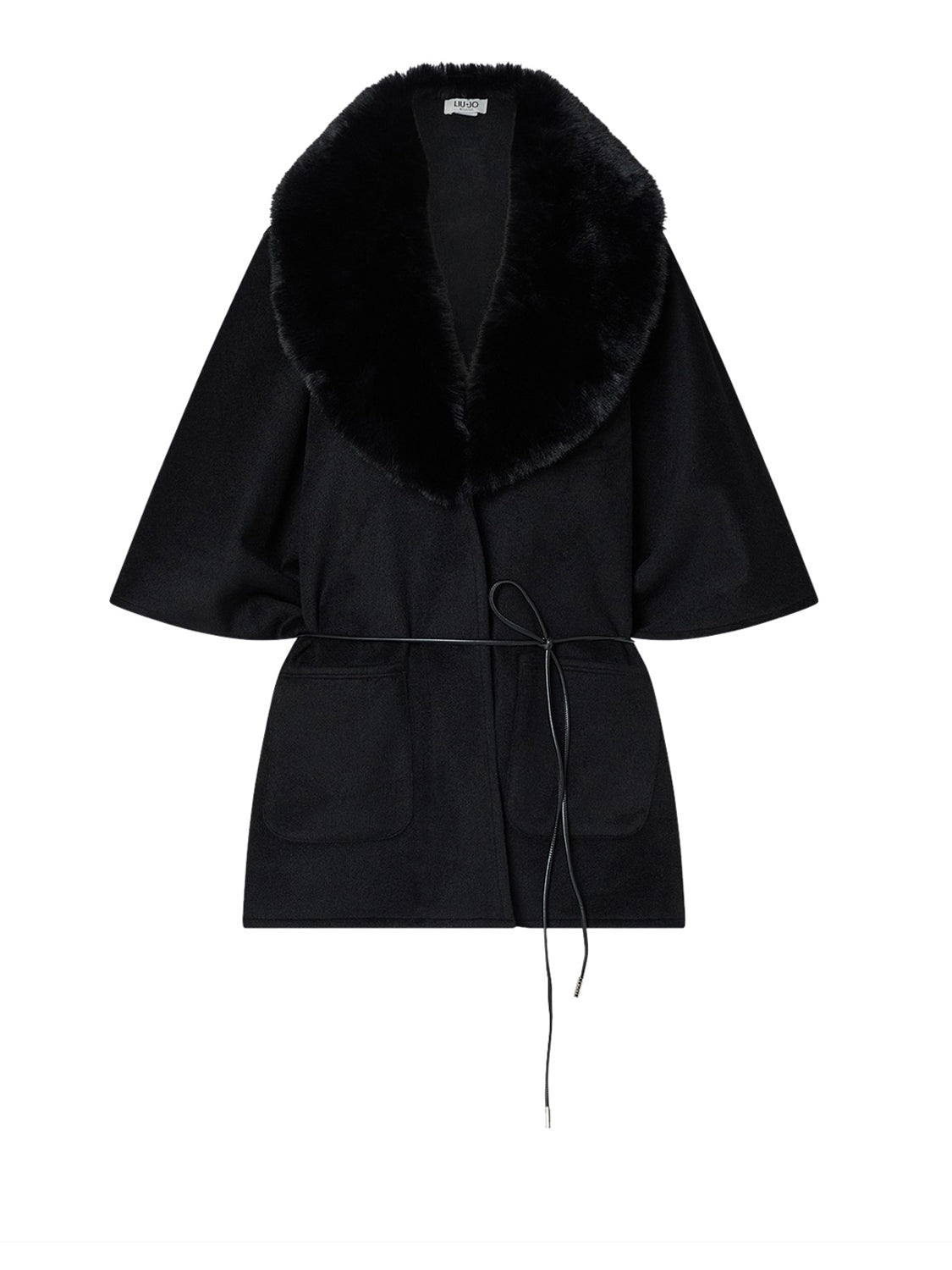 LIU JO SOFT1 Poncho In Montone Sintetico Liu Jo - Nero BLACK