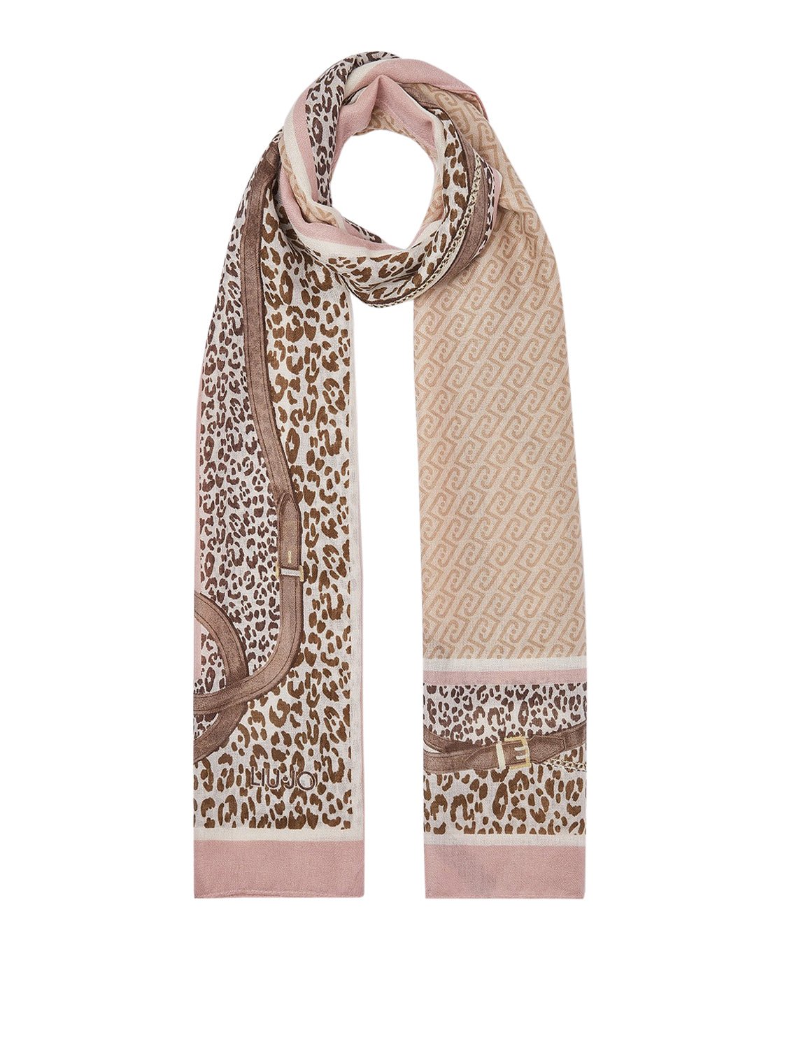 LIU JO SOFT1 Sciarpa Animalier Con Cinturini Liu Jo - Rosa Cameo Cameo Rose