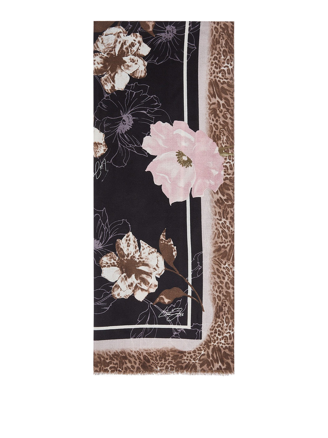 LIU JO SOFT1 Sciarpa Con Fiori Liu Jo - Cammello Cammello