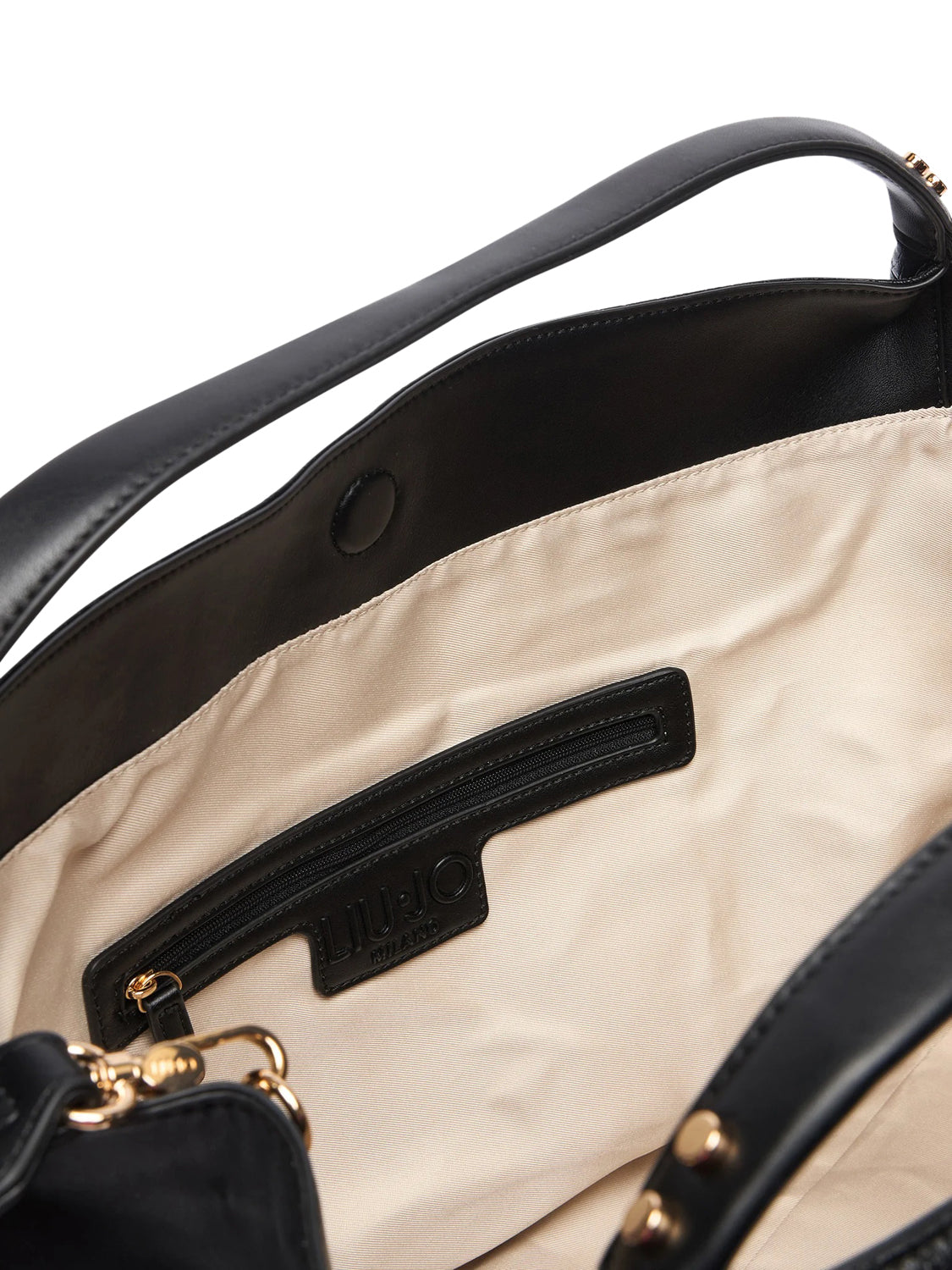 LIUJO ACCESSORI1 Liu Jo Borsa A Mano Effetto Cocco Nero BLACK