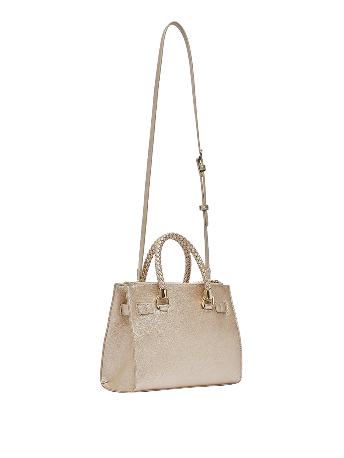 LIUJO ACCESSORI1 Liu Jo Borsa A Tracolla Logo Frontale Gold Light gold