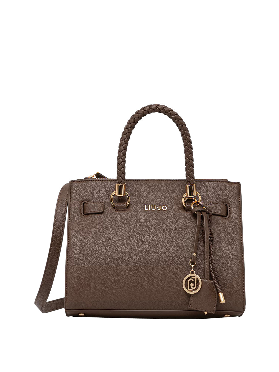 LIUJO ACCESSORI1 Liu Jo Borsa A Tracolla Logo Frontale Dark Mocha Dark Mocha