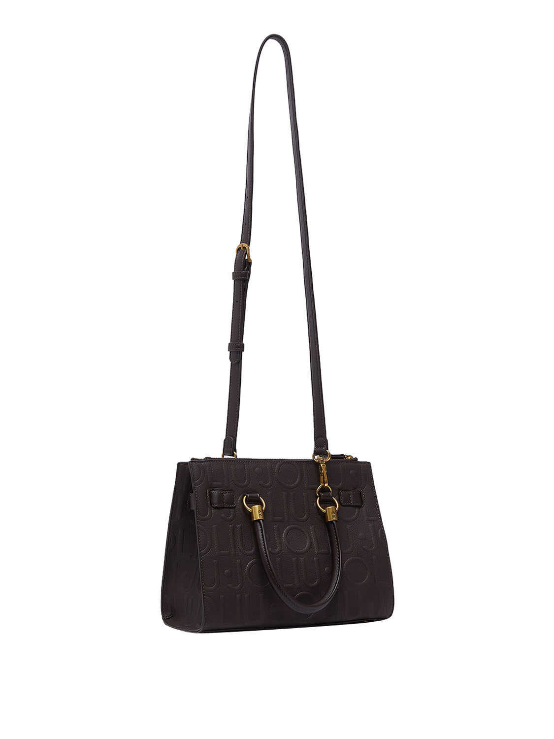 LIUJO ACCESSORI1 Liu Jo Borsa A Tracolla Logo Frontale Marrone Deep Brown