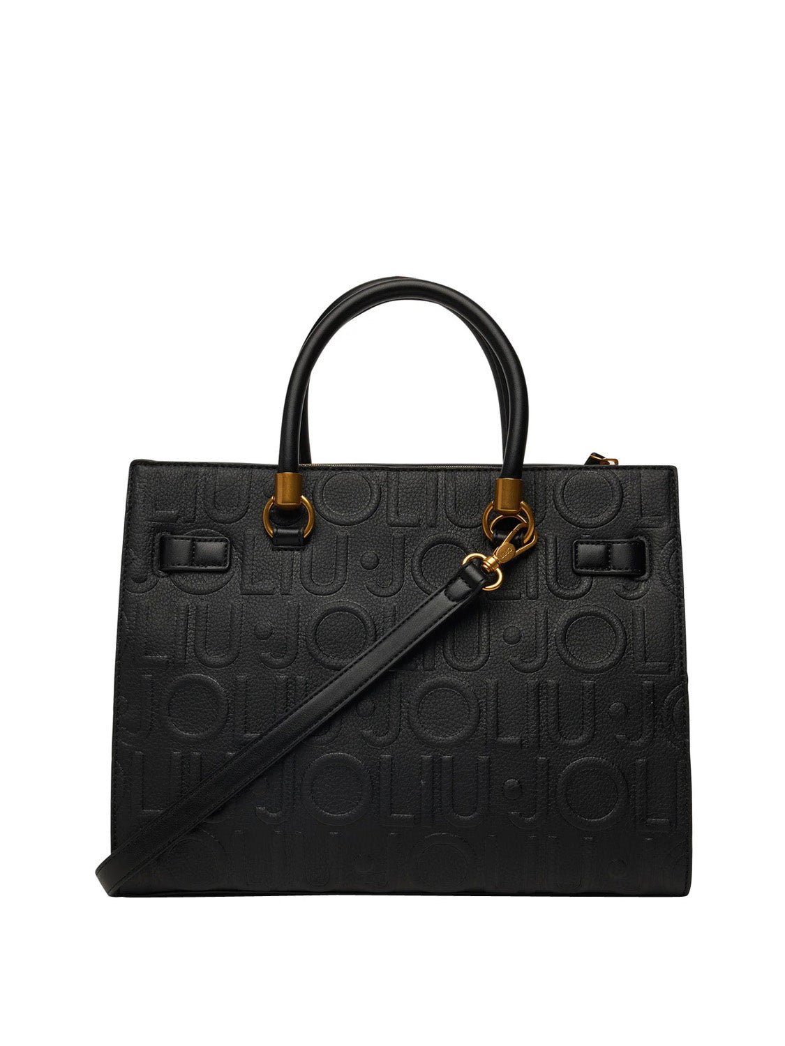 LIUJO ACCESSORI1 Liu Jo Borsa A Mano Logo Frontale Nero BLACK