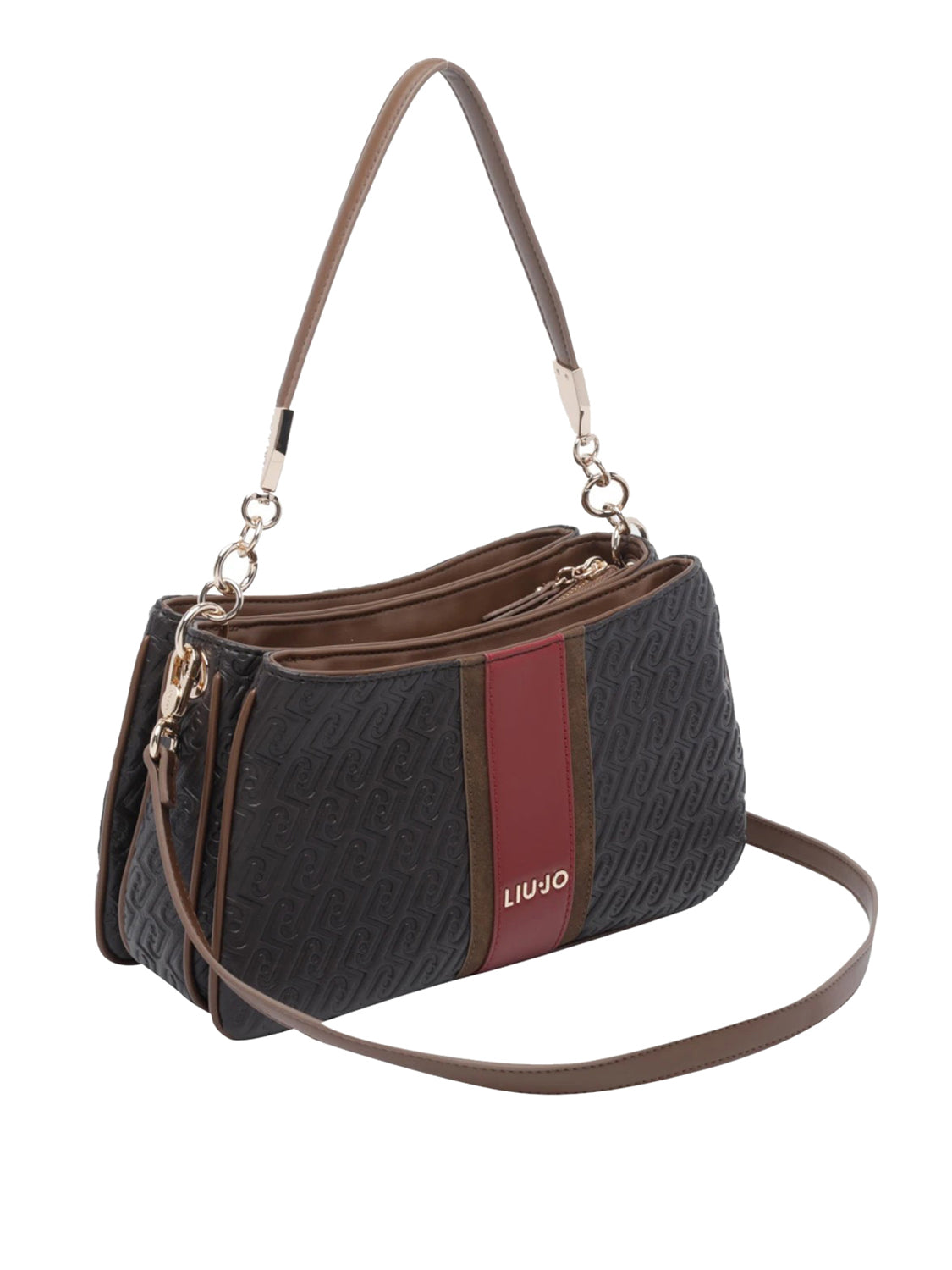 Liu Jo Borsa A Spalla Con Monogram In Rilievo Liu Jo - Deep Brown Deep Brown