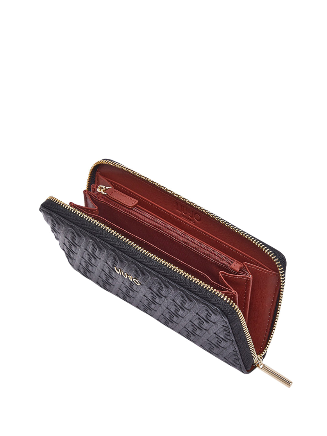 LIUJO ACCESSORI1 Portafoglio Grande Monogram Debossed Liu Jo - Nero BLACK