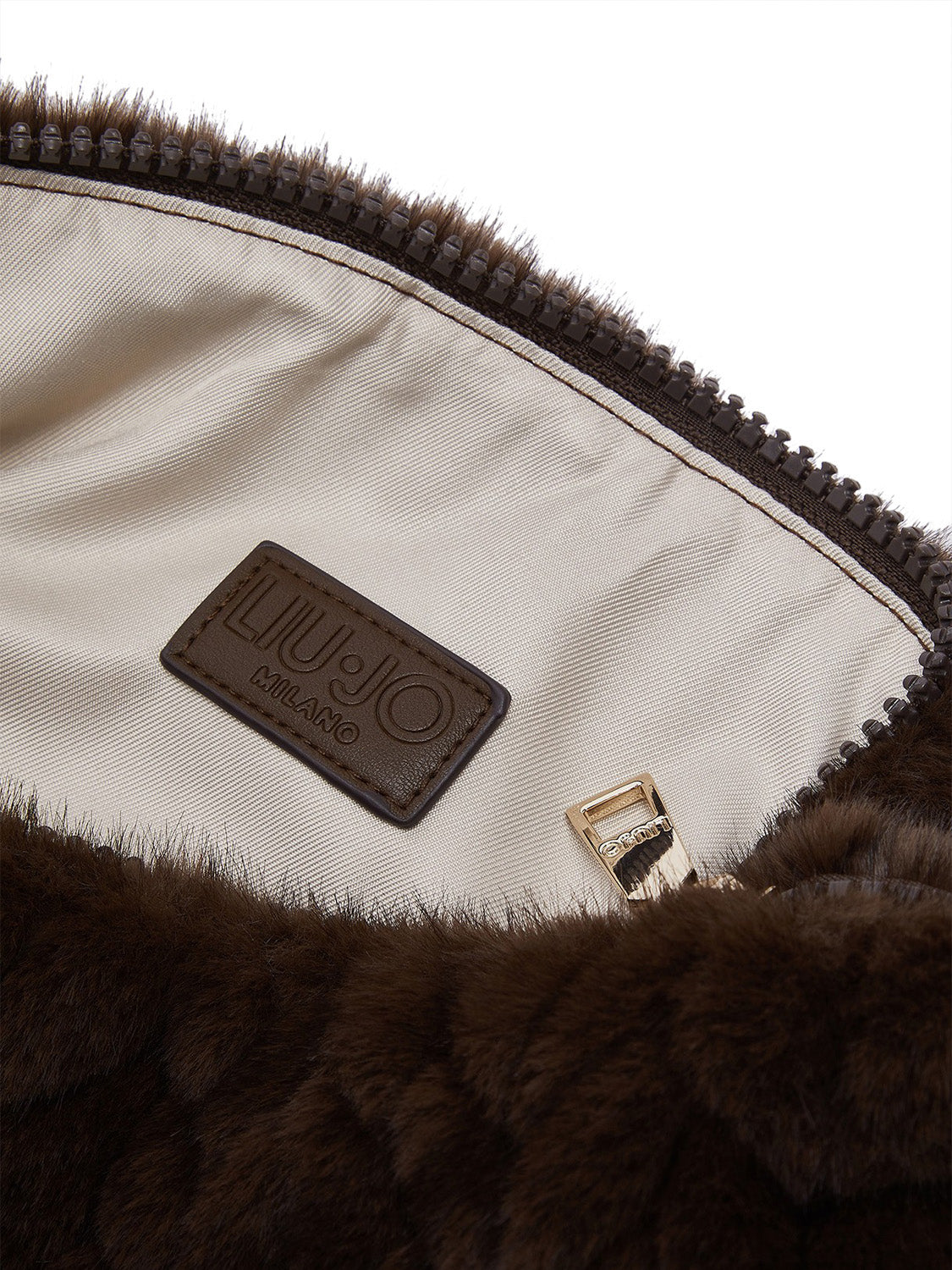 LIUJO ACCESSORI1 Borsa Grande In Pelliccia Sintetica Liu Jo - Marrone Scuro Deep Brown