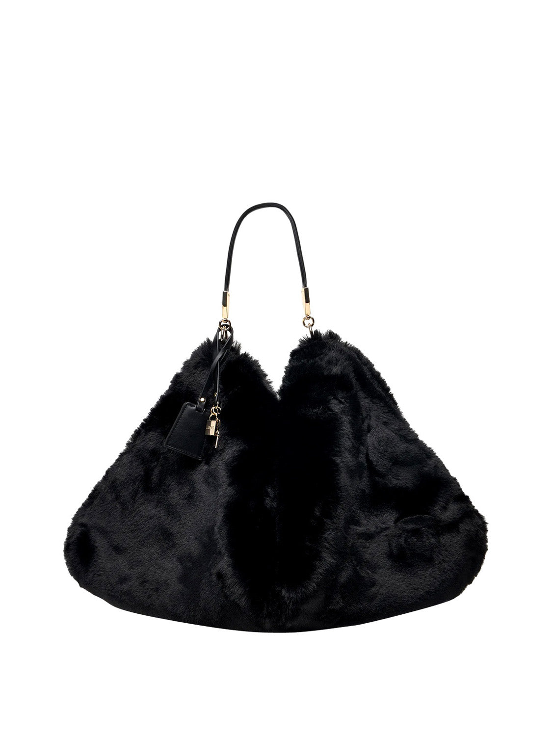 LIUJO ACCESSORI1 Borsa Grande In Pelliccia Sintetica Liu Jo - Nero BLACK