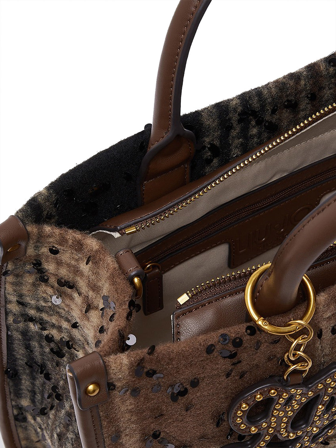 Liu Jo Borsa Ridhi M Tote Con Stampa Check E Paillettes Liu Jo - Testa Di Moro T.MORO