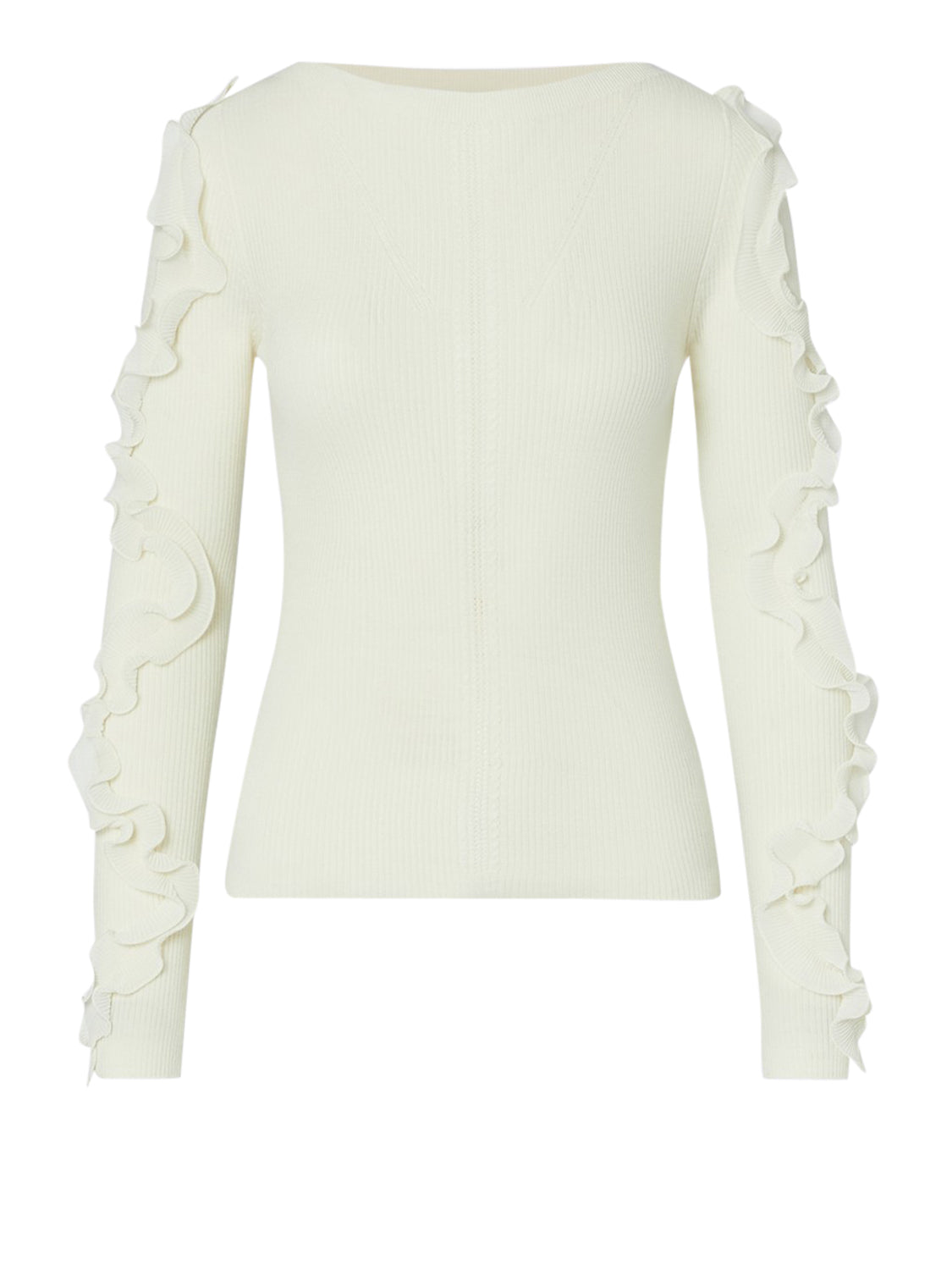 LIU.JO BLACK Maglia In Lana Con Rouches Liu Jo - Bianco Bianco Lana