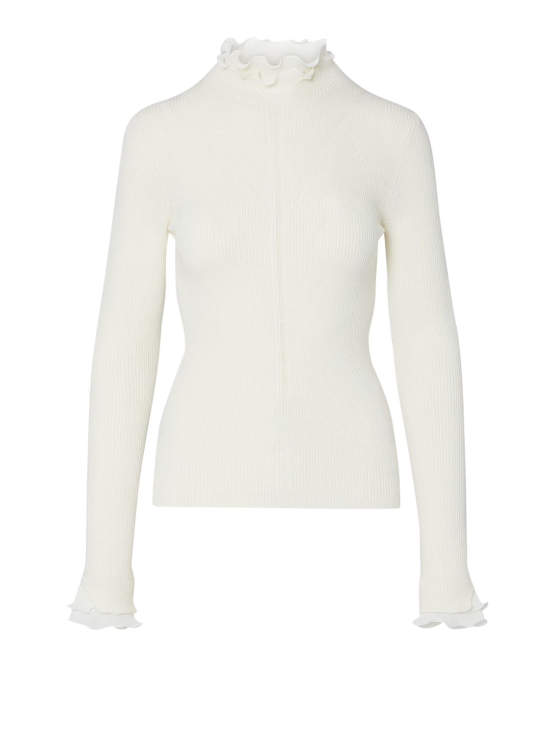 LIU.JO BLACK Lupetto In Lana Con Rouches Liu Jo - Bianco Bianco Lana