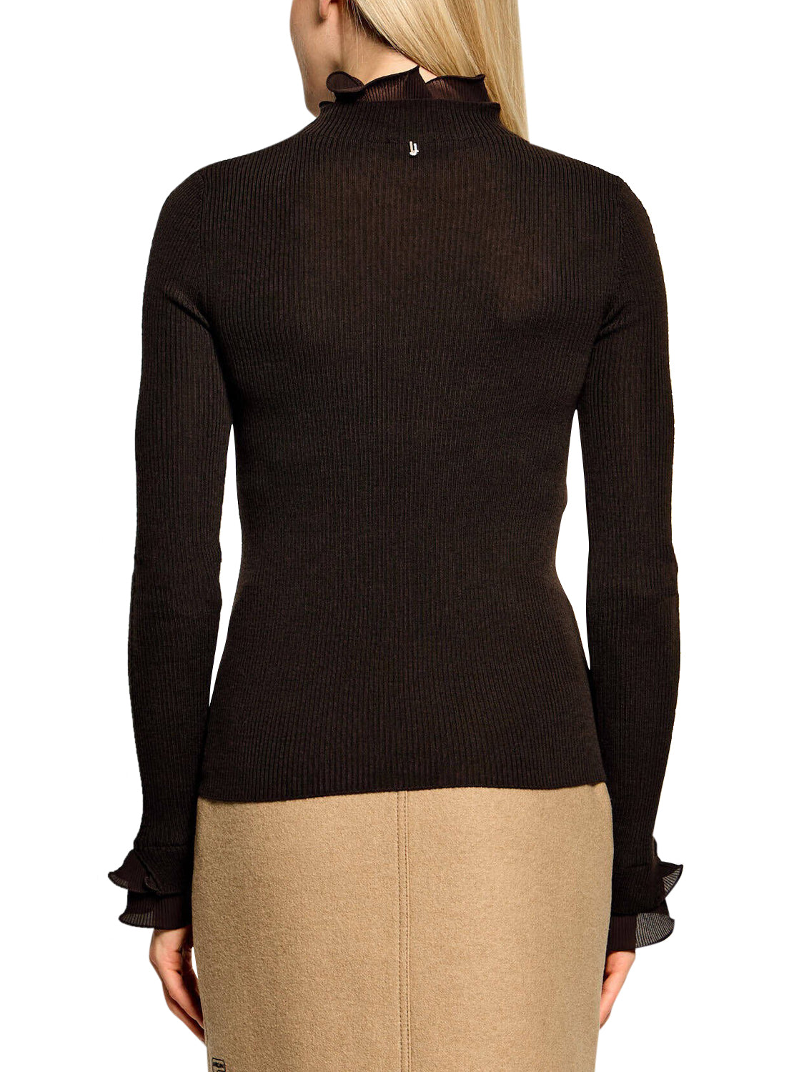 LIU.JO BLACK Lupetto In Lana Con Rouches Liu Jo - Moka New Moka
