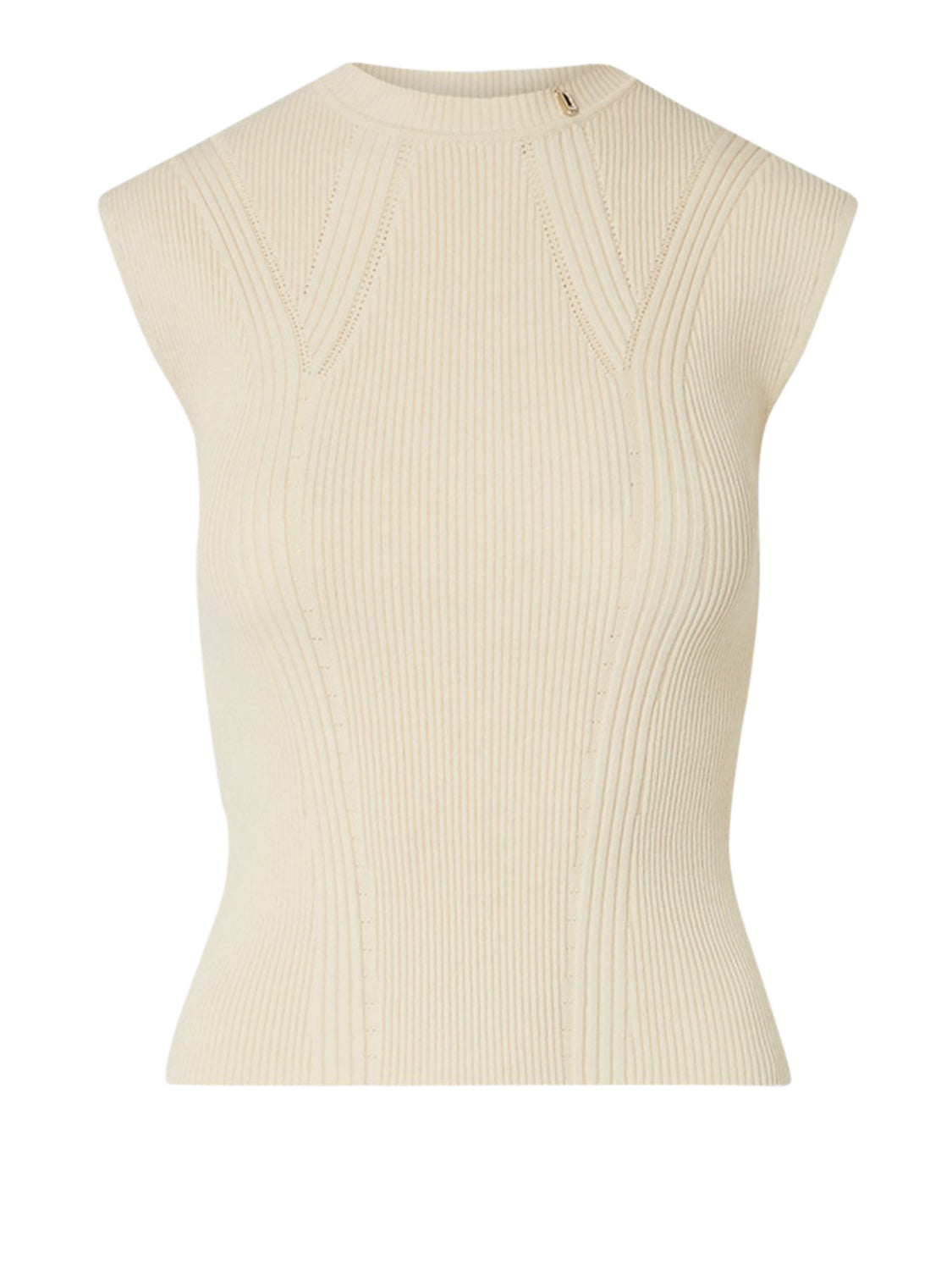 LIU.JO BLACK Top In Maglia Liu Jo - Panna Panna Creamy