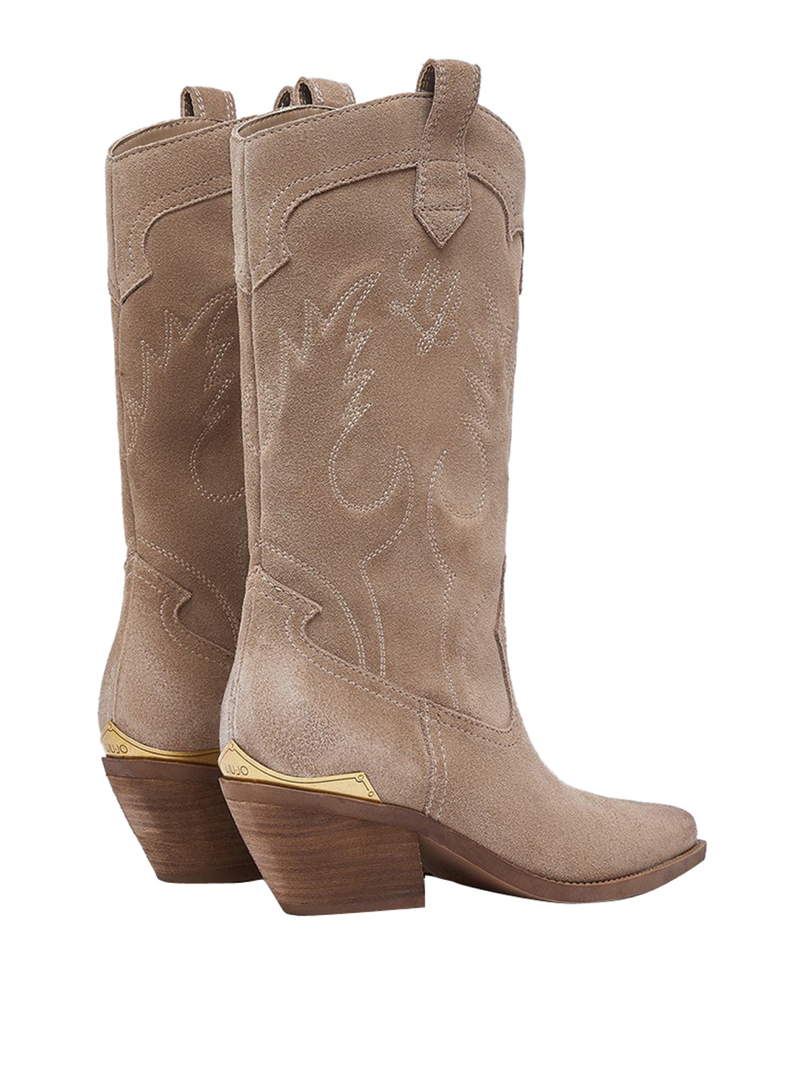 LIUJO CALZATURE DRESS Stivali Texani In Suede Austin 05 Liu Jo - Beige Beige