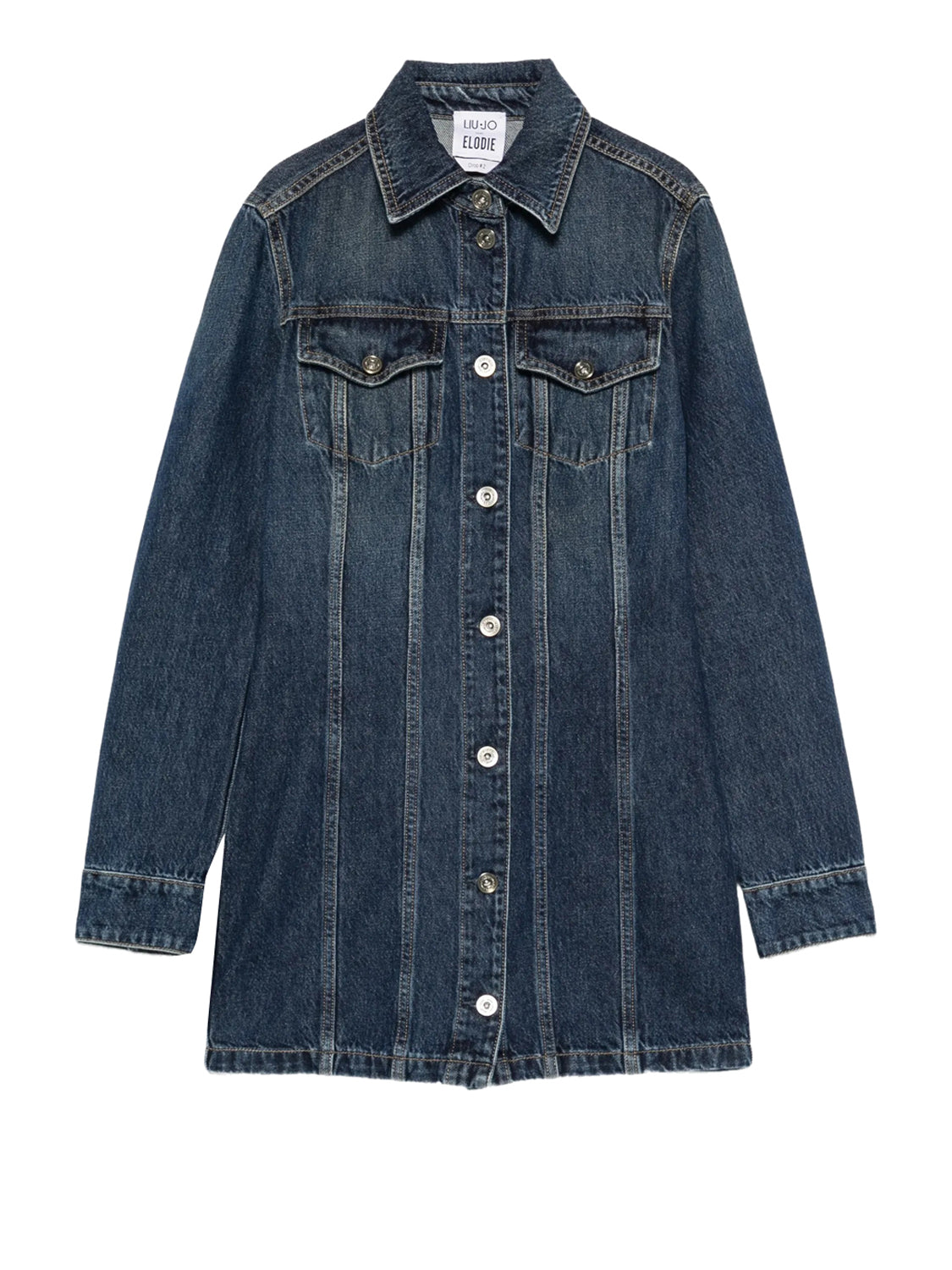 LIUJO CAPSULE ELODIE Liu Jo Abito Corto Denim Den.Blue Y2K Wash