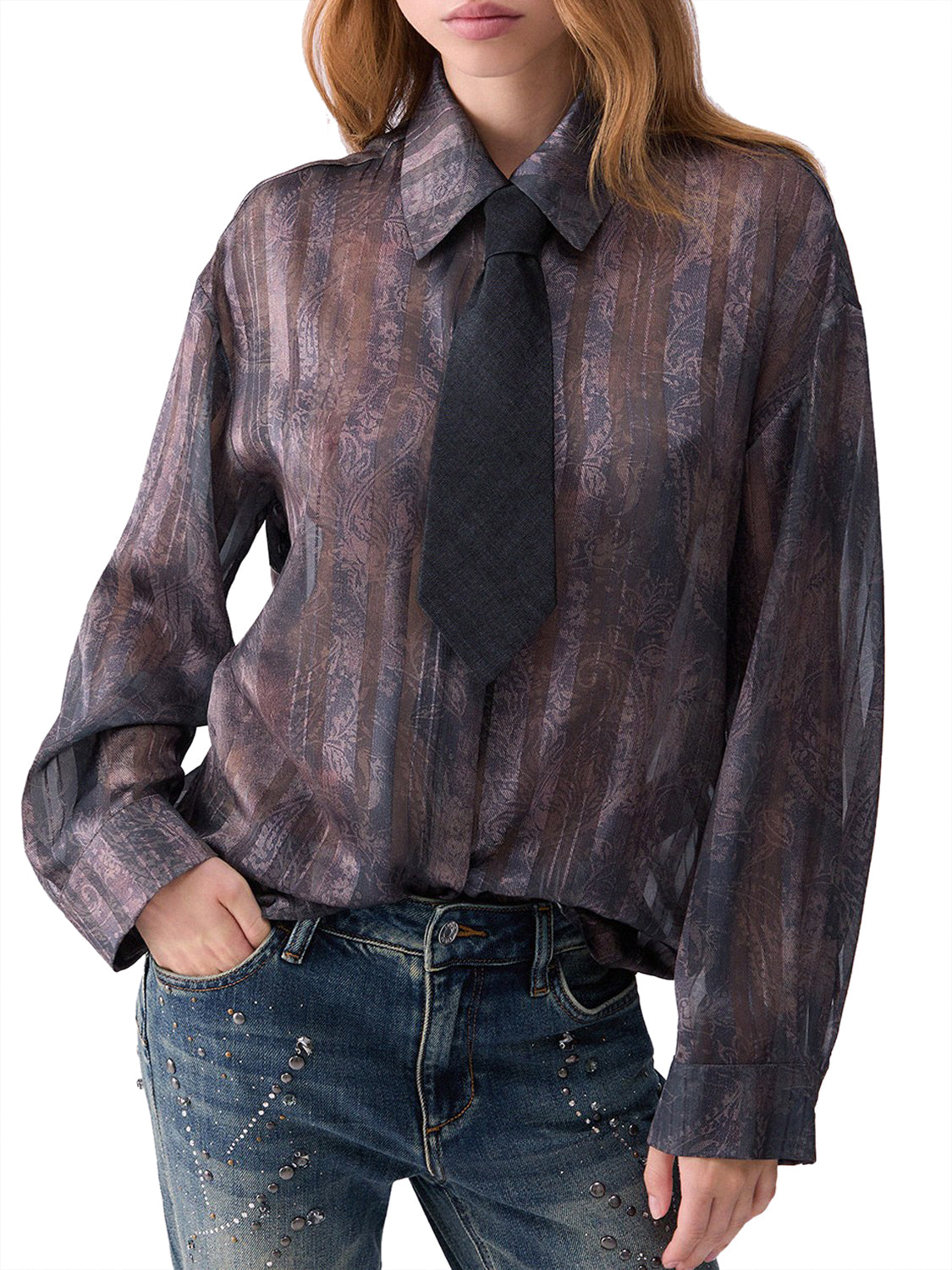 LIUJO DENIM Camicia Con Stampa Digitale Liu Jo - Moro Cachemire Moro Cachemire
