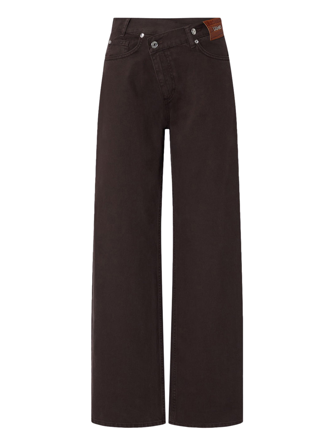 Liu Jo Pantaloni Straight Con Cinturino Asimmetrico Liu Jo - Marrone Cioccolato MOLE