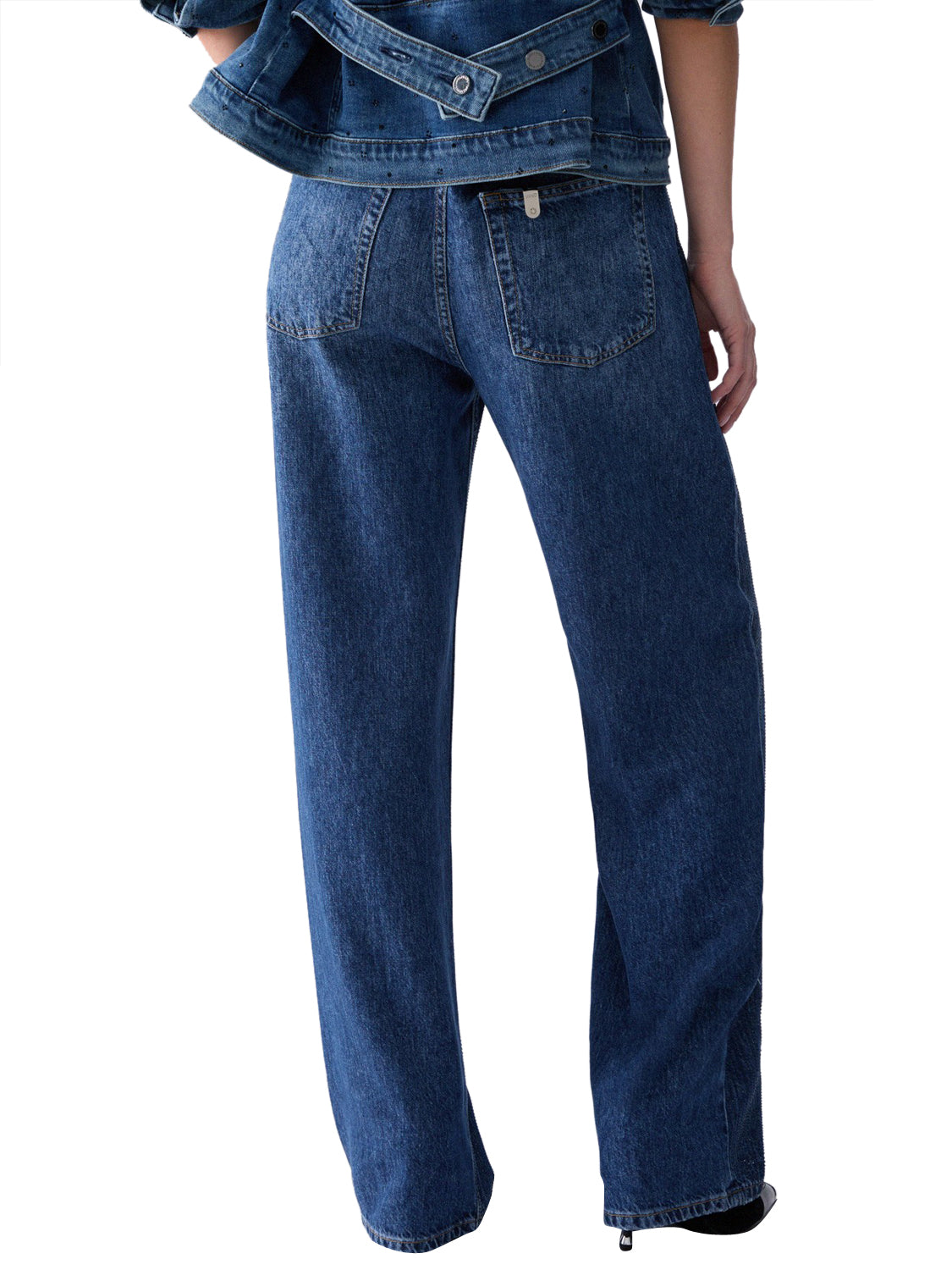 LIUJO DENIM Jeans Straight Con Strass Liu Jo - Denim Blu Den.Blue Strass Rain