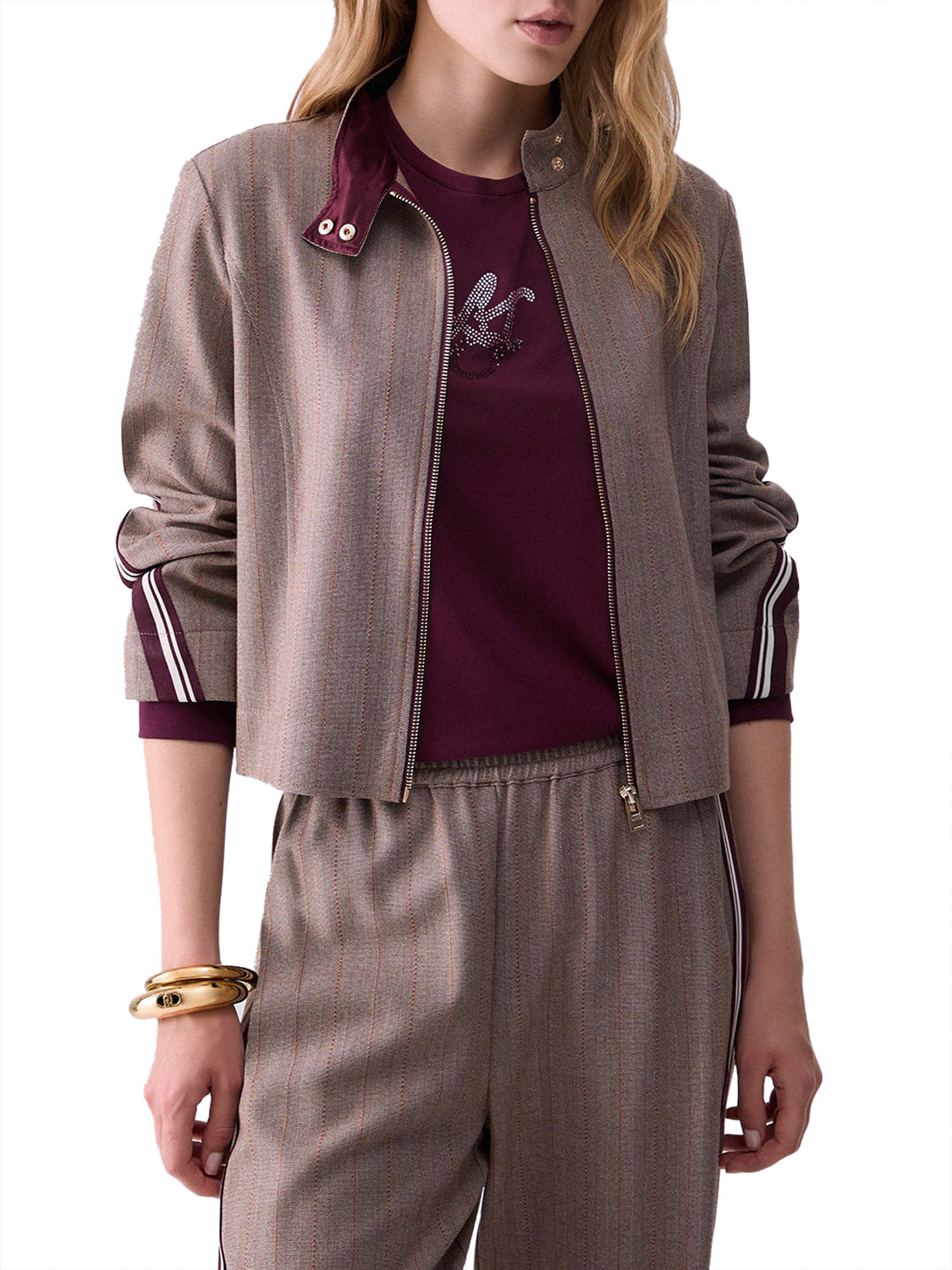 LIUJO SPORT Giacca Con Tape Bicolor Liu Jo Sport - Marrone Marrone
