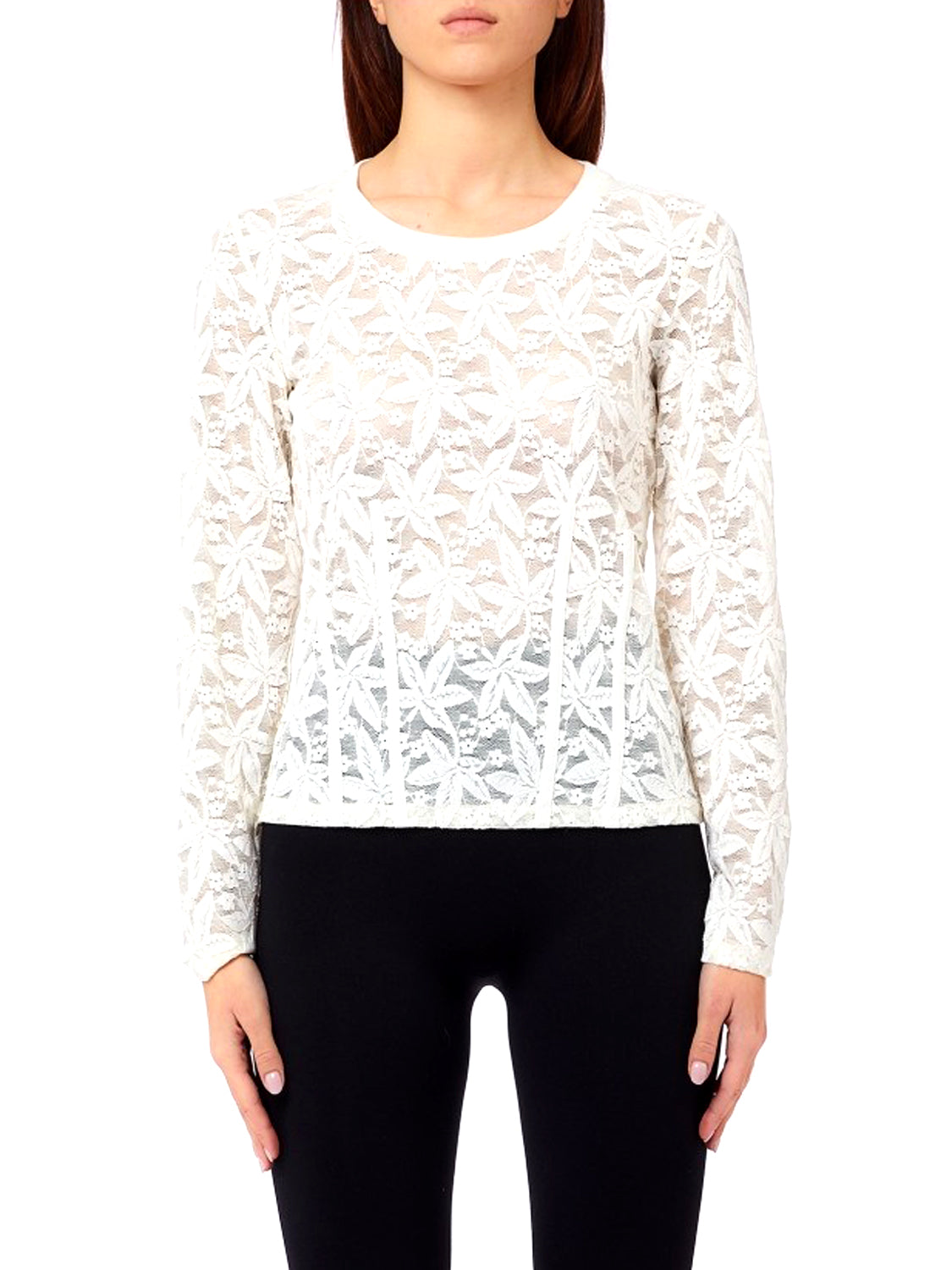 LIUJO SPORT Tshirt Di Pizzo Liu Jo Sport - Bianco Lana Bianco Lana