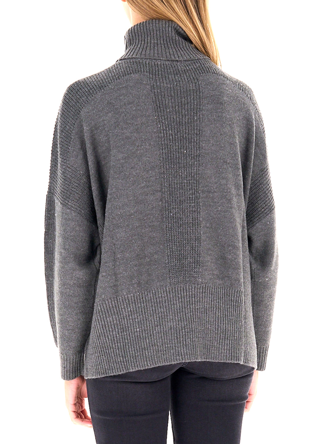 LIUJO SPORT Dolcevita In Misto Lana Con Bottoni Liu Jo Sport - Grigio Acciaio Mel/Bco Lana