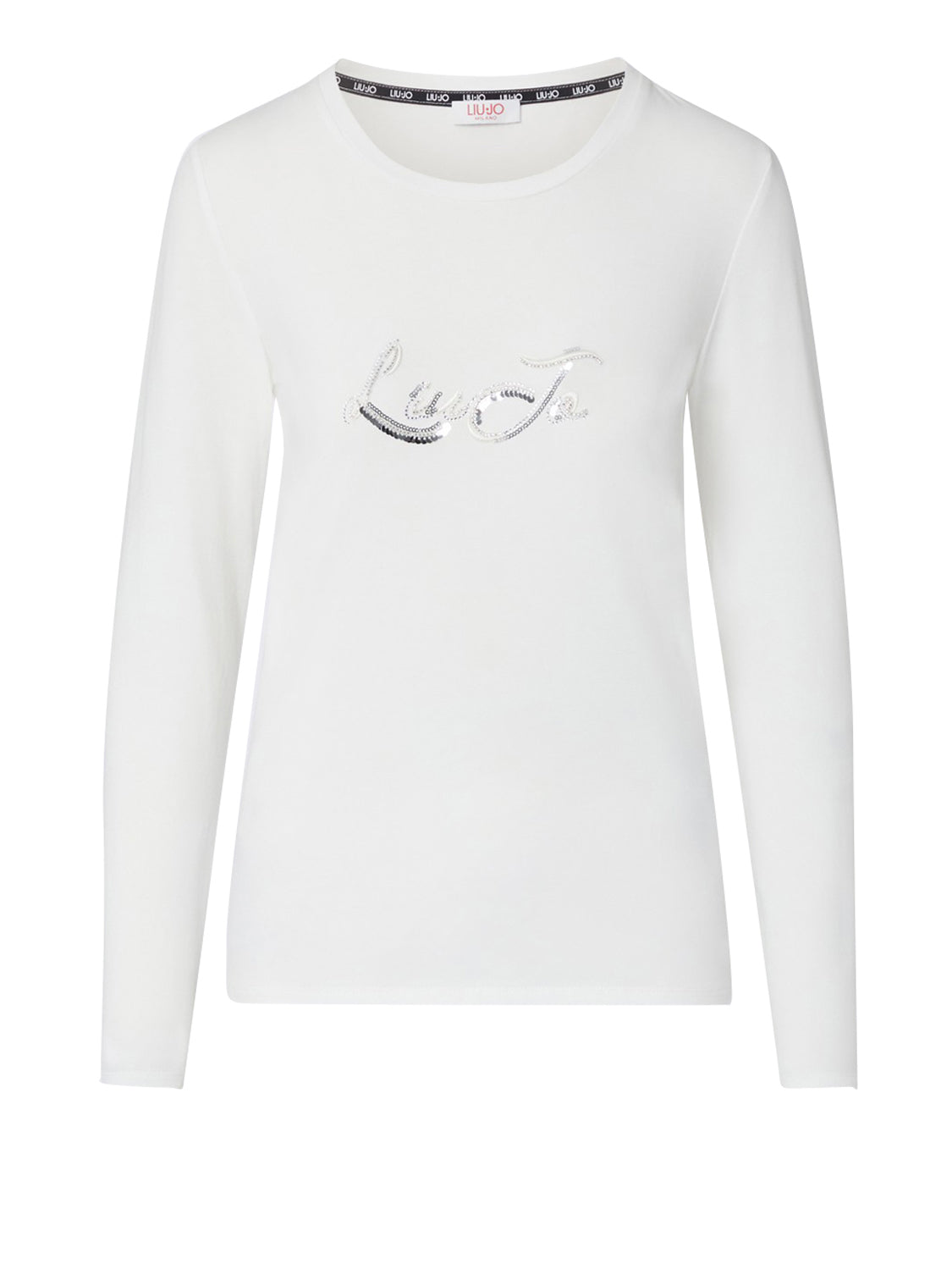 LIUJO SPORT Tshirt Maniche Lunghe Con Paillettes Liu Jo Sport - Bianco Bco Lana/Liujo Seq.