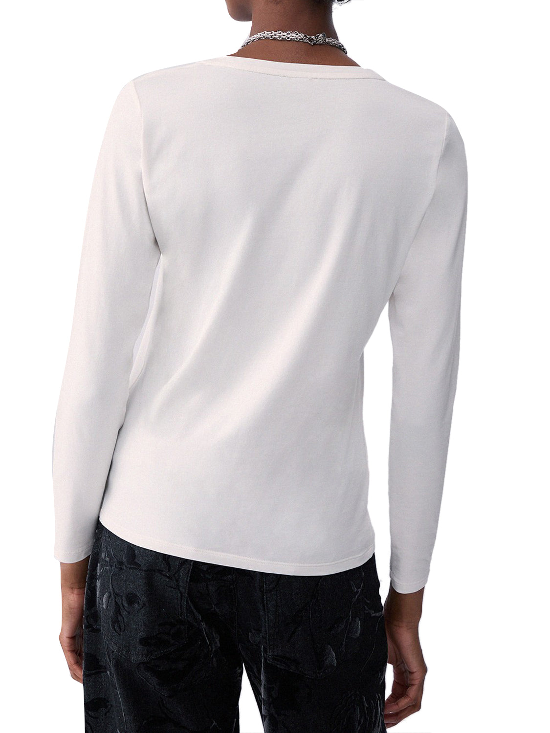 LIUJO SPORT Tshirt Maniche Lunghe Con Paillettes Liu Jo Sport - Bianco Bco Lana/Liujo Seq.