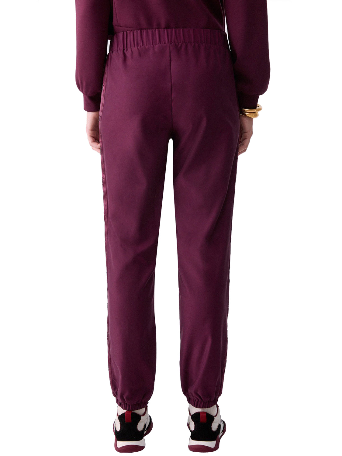 LIUJO SPORT Pantaloni Jogging Con Tape Logato Liu Jo Sport - Red Aubergine Red Aubergine