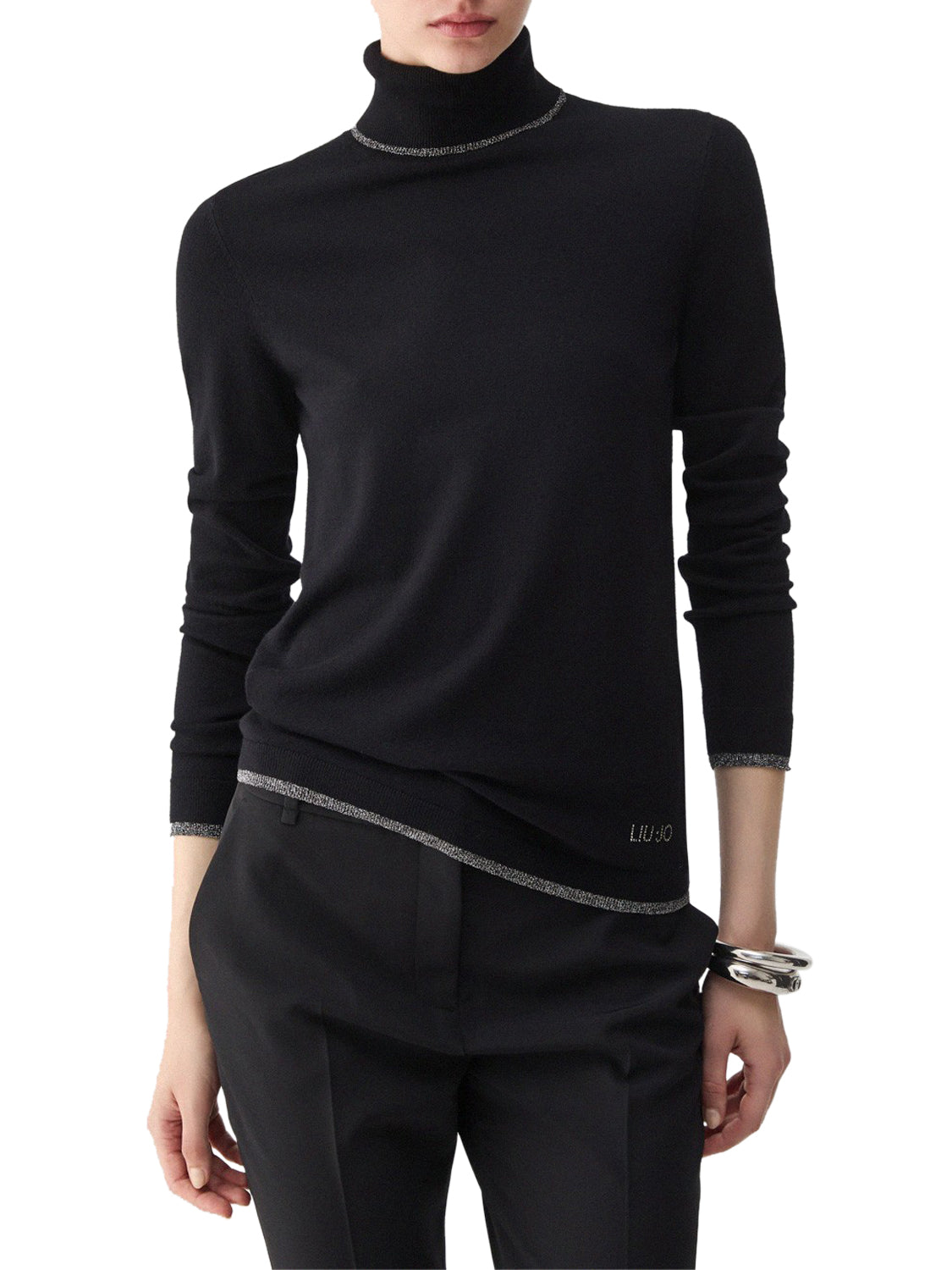 LIU.JO WHITE Dolcevita Con Profili Lurex Liu Jo - Nero BLACK