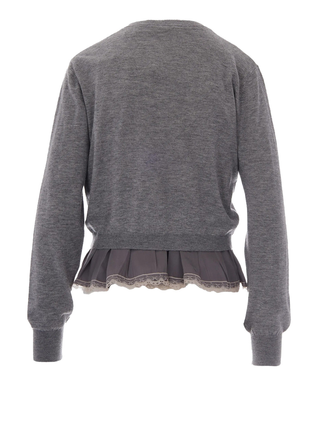 LIU.JO WHITE Maglia Liu Jo In Tinta Unita Grigio Grigio Md.Melange