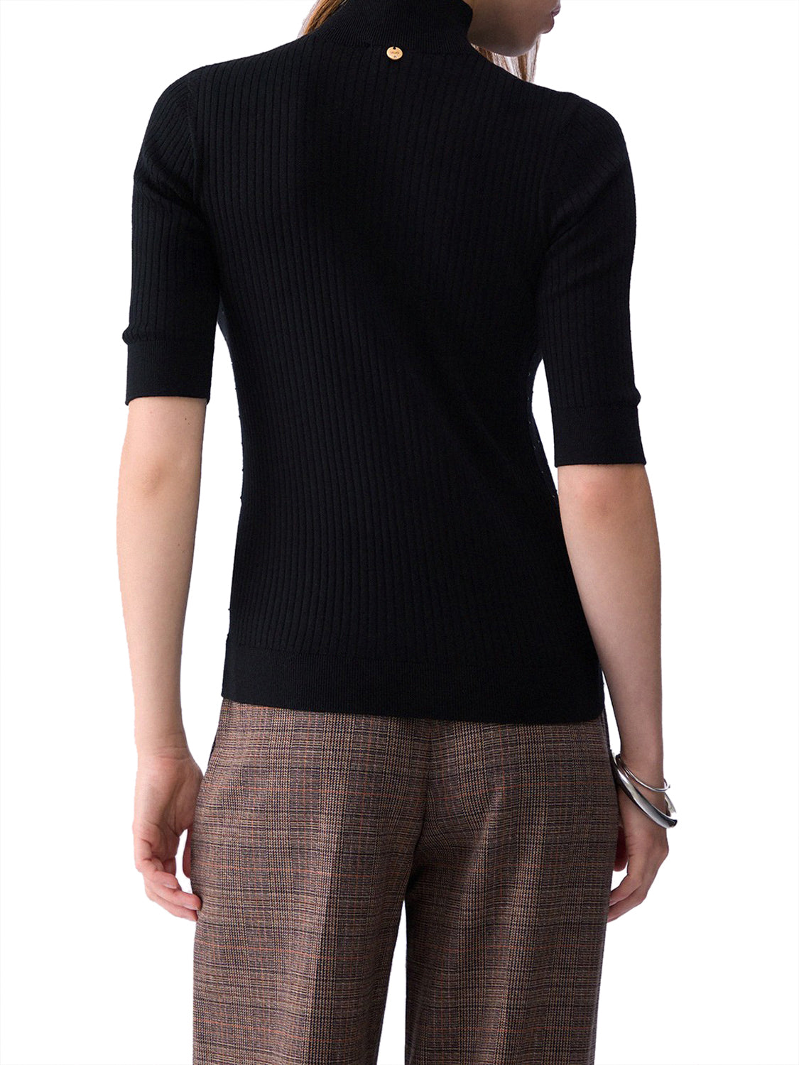 LIU.JO WHITE Liu Jo Maglia In Lana Con Strass Nero BLACK
