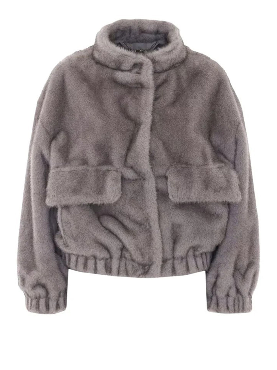 LIU.JO WHITE Cappotto Corto In Ecopelliccia Liu Jo - Grigio Silver Grey