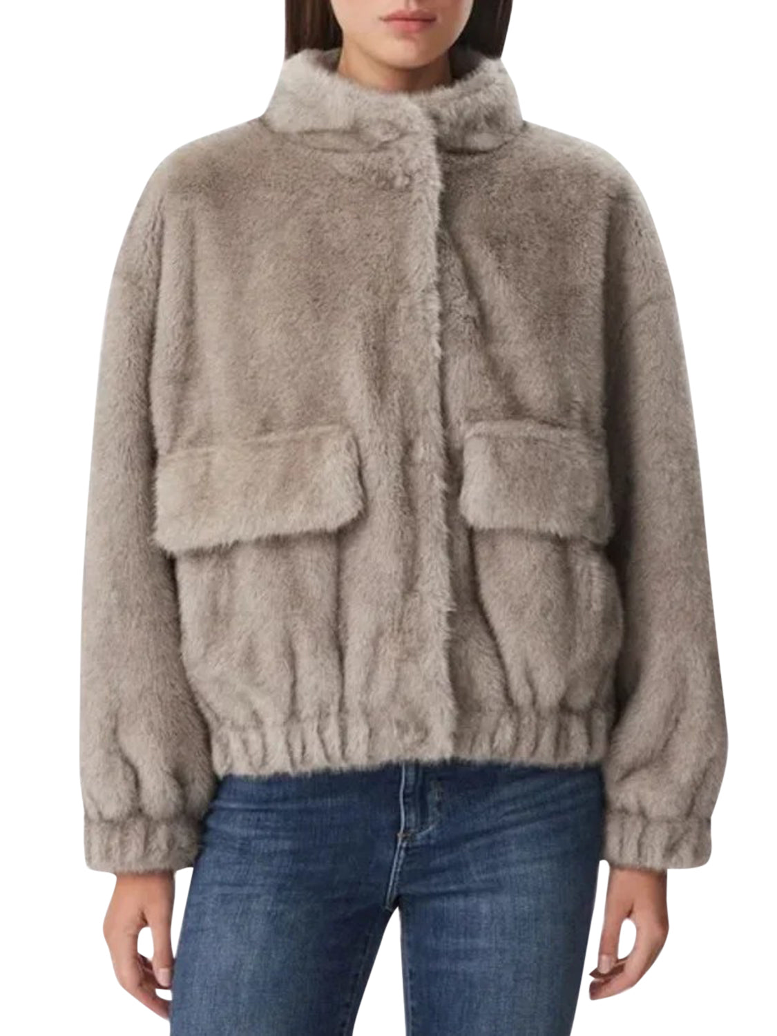LIU.JO WHITE Cappotto Corto In Ecopelliccia Liu Jo - Grigio Silver Grey