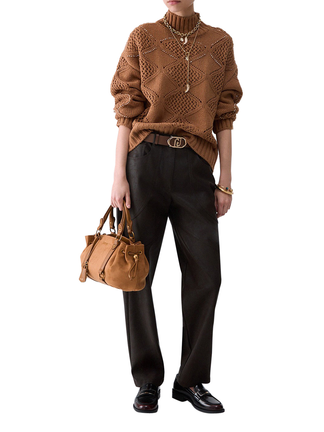 LIU.JO WHITE Lupetto Con Perline E Traforature Liu Jo - Beige Cocoa Creme