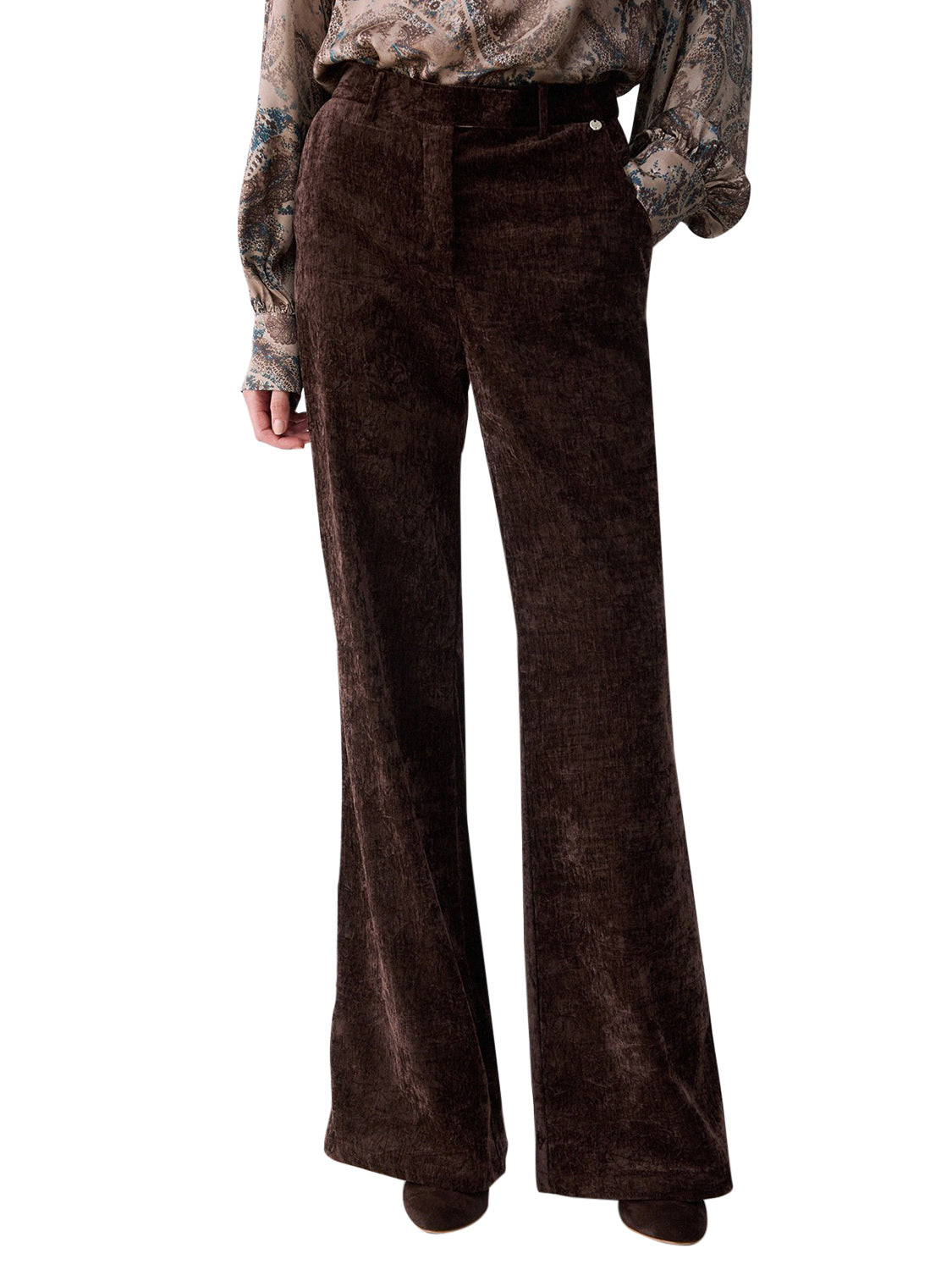 LIU.JO WHITE Pantaloni Straight In Velluto Liu Jo - Mole MOLE