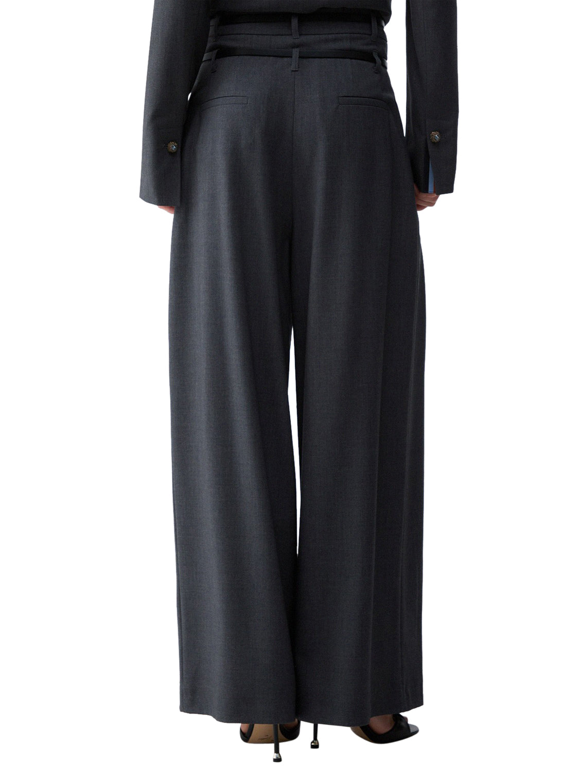 LIU.JO WHITE Pantaloni Flare In Flanella Liu Jo - Grigio Scuro Dark Grey Melange