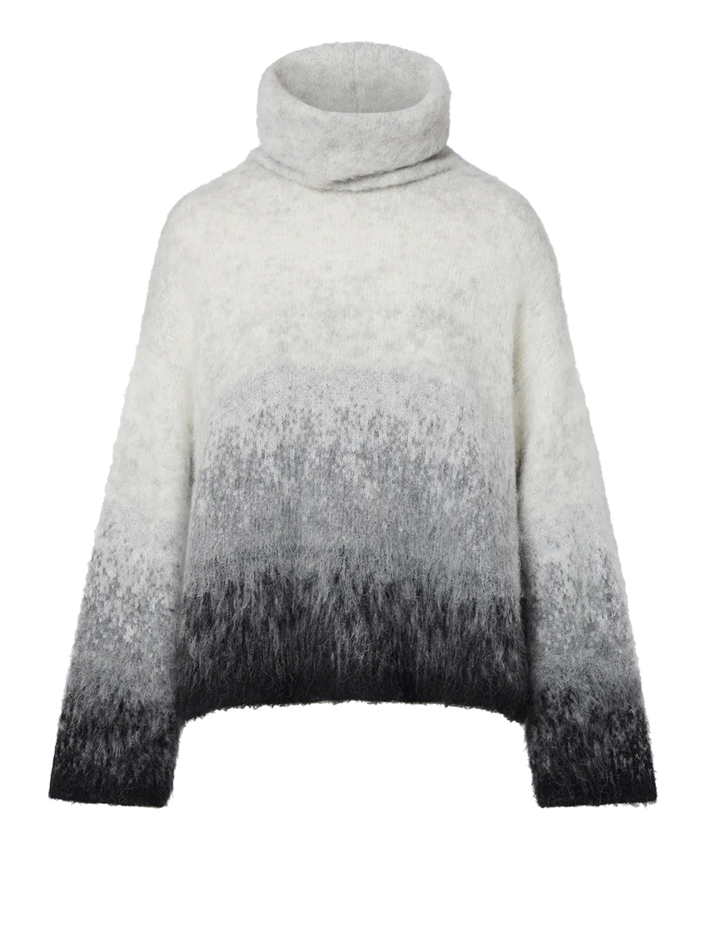 Liu Jo Maglia Jacquard In Lana Spazzolata Liu Jo - Grigio Gray Alpaca Degrade