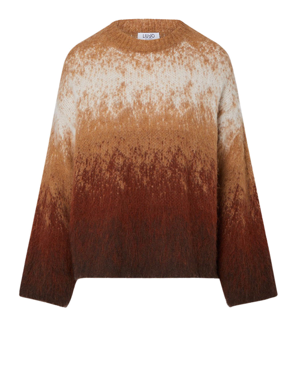 LIU.JO WHITE Maglia Jacquard In Lana Spazzolata Liu Jo - Cammello Camel Alpace Degrade