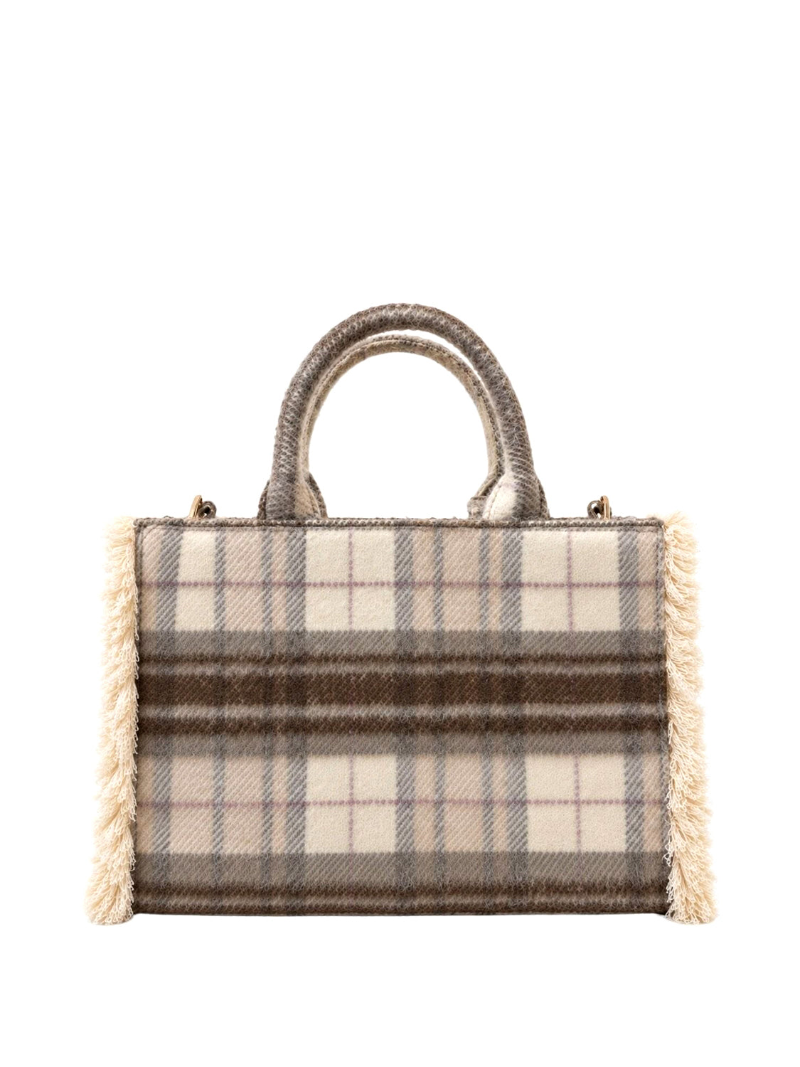 MARC ELLIS Borsa a Mano Buby Plaid L Marc Ellis - Beige Scuro Dark Beige