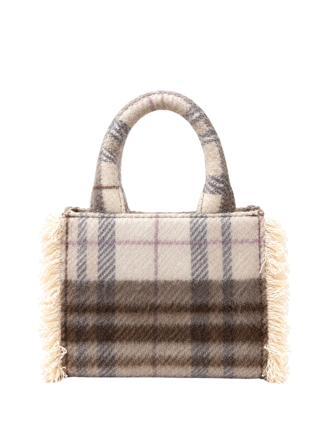 MARC ELLIS Borsa a Mano Buby Plaid S Marc Ellis - Beige Scuro Dark Beige
