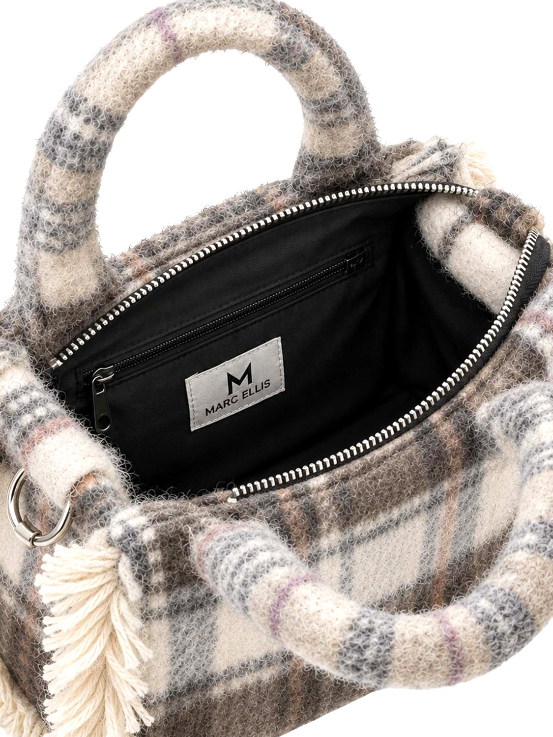 MARC ELLIS Borsa a Mano Buby Plaid S Marc Ellis - Beige Scuro Dark Beige