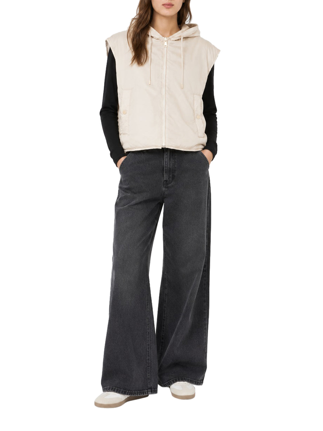 MAXMARA WEEKEND 1USCITA MaxMara Smanicato Imbottito Reversibile In Tela Antigoccia - Avorio Avorio