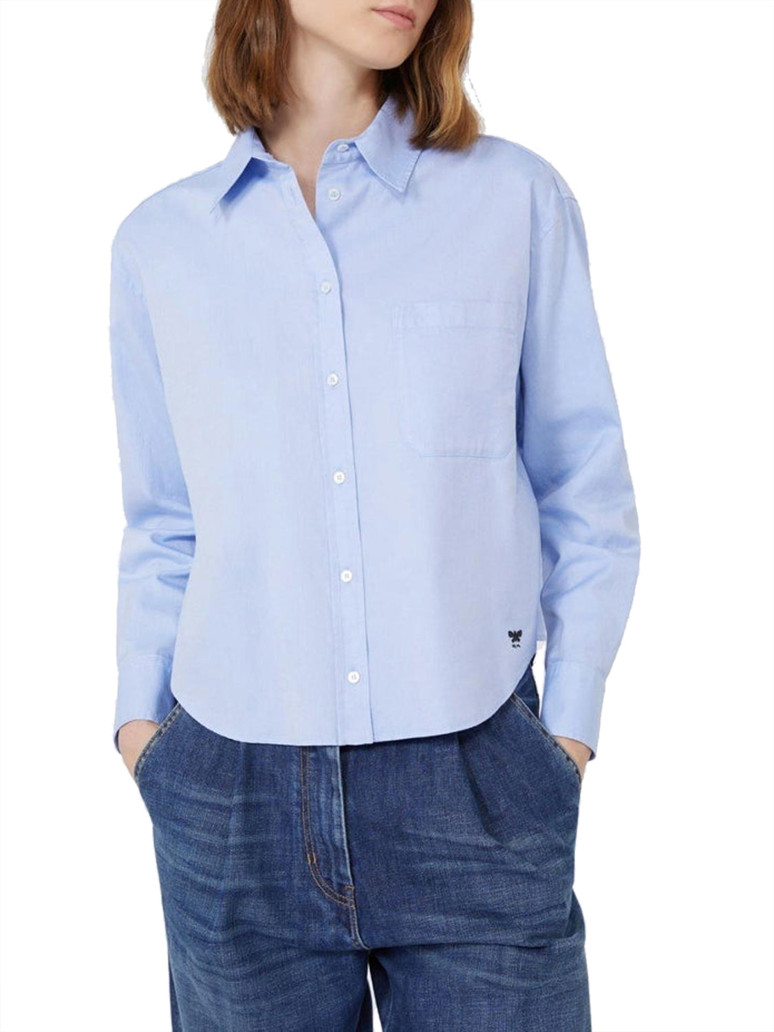 MAXMARA WEEKEND 1USCITA Max Mara Camicia In Tinta Unita Azzurro Azzurro