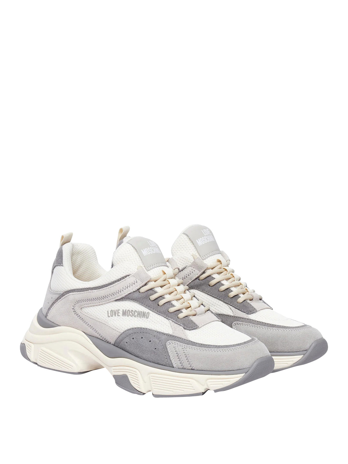 MOSCHINO CALZATURE PRE Moschino Sneakers Stardust60 Mix Avorio Tortora Avorio/Tortora