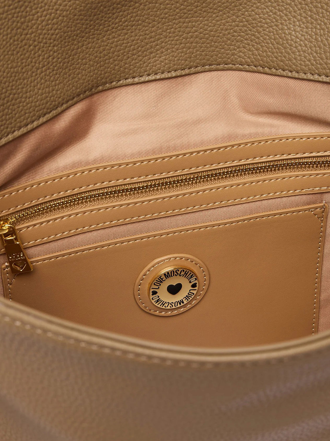 MOSCHINO COLLECTION Borsa Con Charm Moschino - Sabbia Sabbia