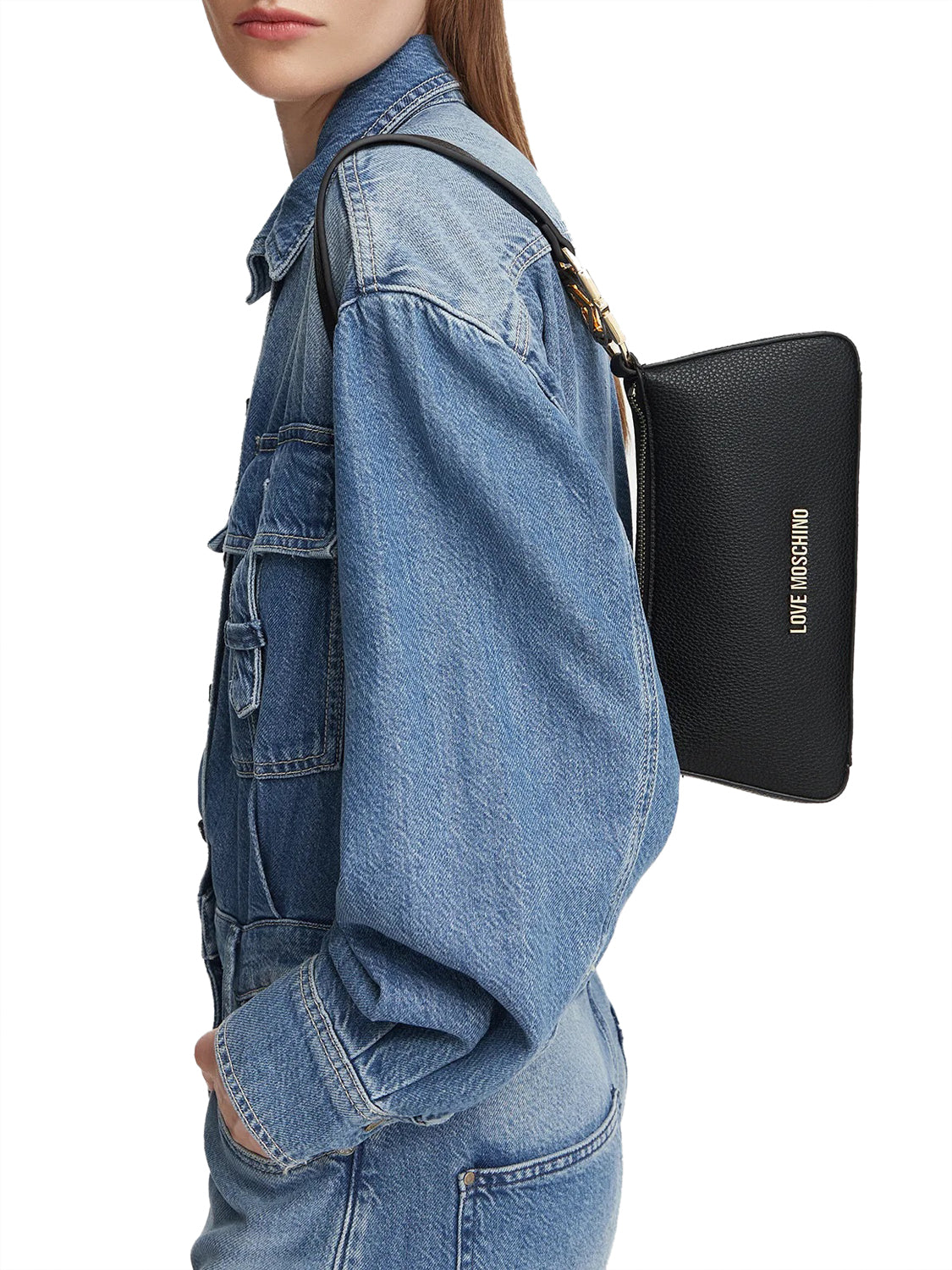 MOSCHINO PRECOLLECTION Moschino Borsa A Tracolla Logo Frontale Nero Nero