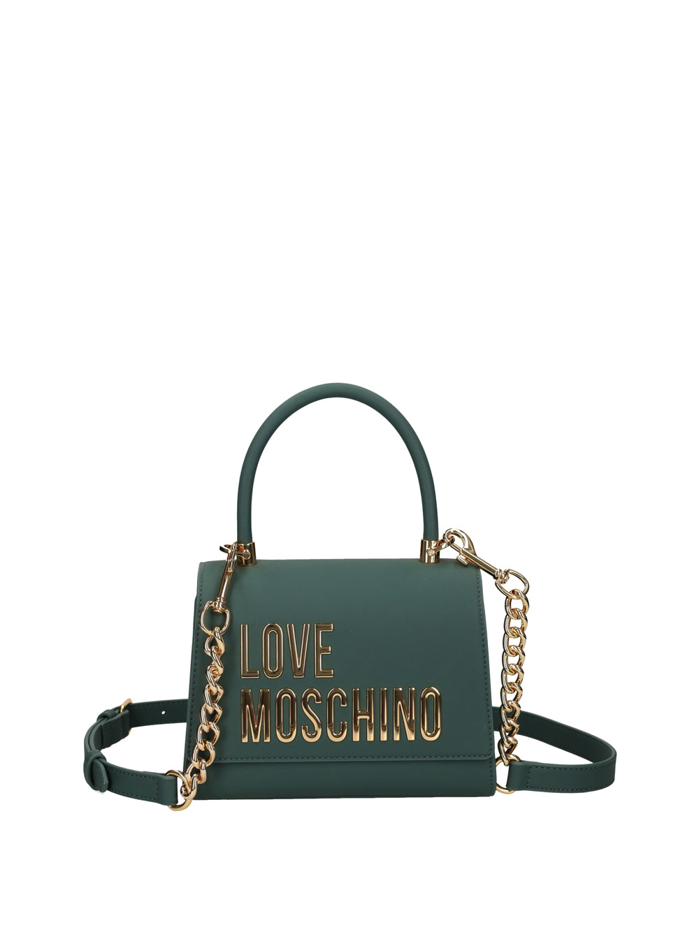 Moschino Borsa A Mano Moschino Logo Frontale Verde Verde