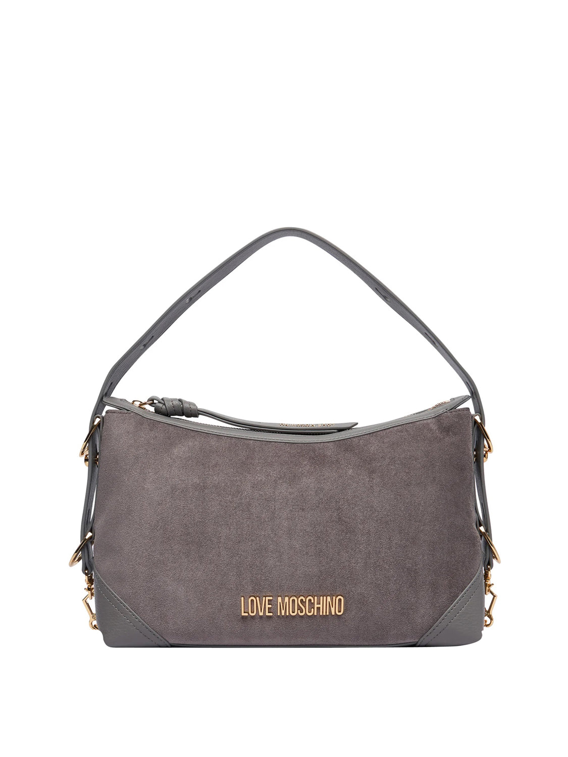 MOSCHINO PRECOLLECTION Moschino Borsa A Mano Logo Frontale Grigio Grigio