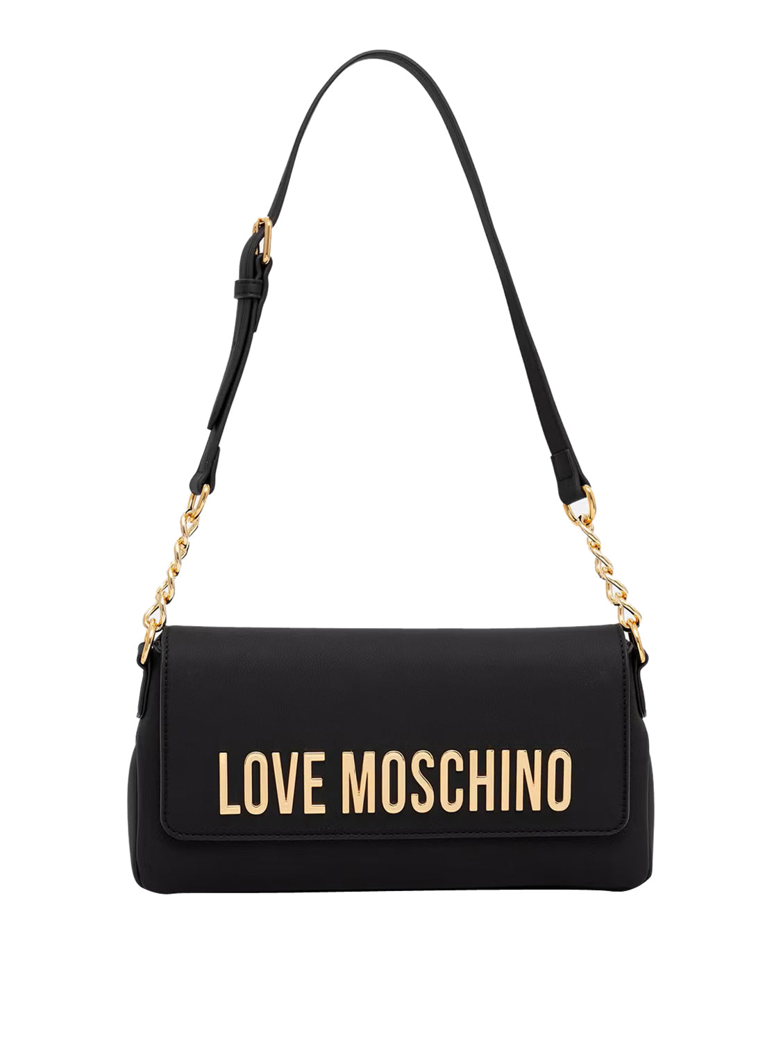 MOSCHINO PRECOLLECTION Moschino Borsa A Mano Logo Frontale Nero Nero/oro